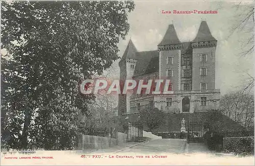 Ansichtskarte AK Pau le Chateau vue de l'Ouest les Basses Pyrenees