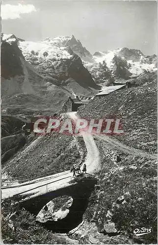 Moderne Karte Paysages Alpestres Chemin Muletier en Haute Montagne