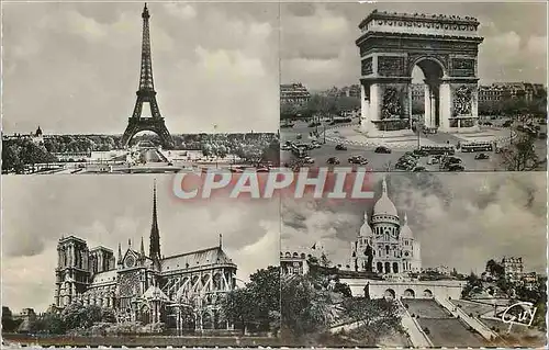 Moderne Karte Paris et ses Merveilles la Tour Eiffel (1887 1889) l'Arc de Triomphe de l'Etoile (1806 1836)