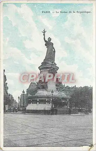 Cartes postales Paris la Statue de la Republique