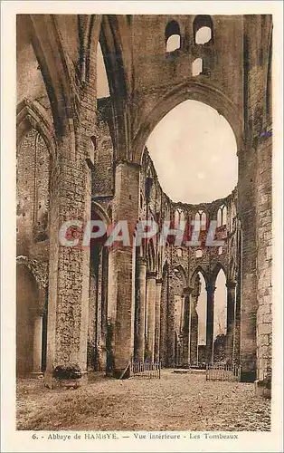 Cartes postales Abbaye de Hambye vue Interieure les Tombeaux