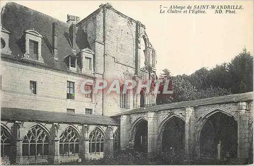 Cartes postales Abbaye de Saint Wandrille le Cloitre et l'Eglise