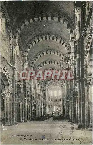 Ansichtskarte AK Vezelay Basilique de la Madeleine La Nef