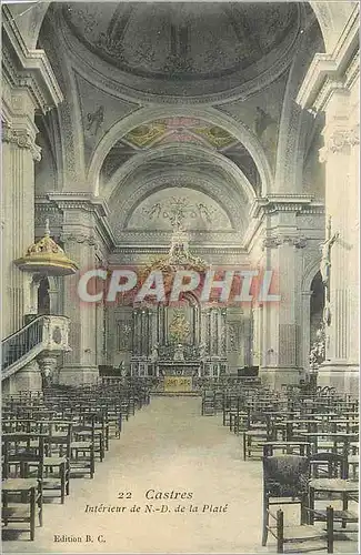 Cartes postales Castres Interieur de N D de la Plate