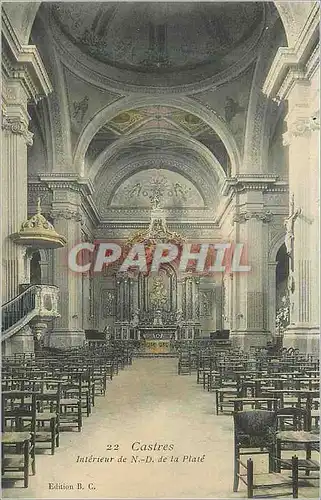 Cartes postales Castres Interieur de N D de la Plate