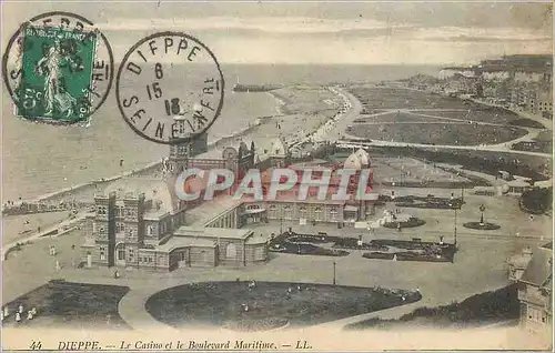 Cartes postales Dieppe Le Casino et le Boulevard Maritime