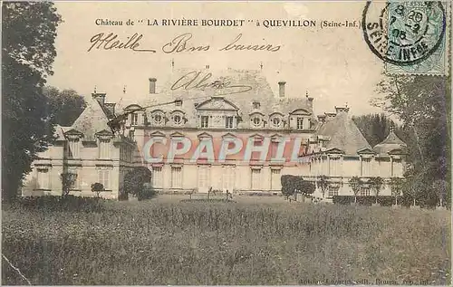 Ansichtskarte AK Chateau de La Riviere Bourdet a Quevillon (Seine Inf)