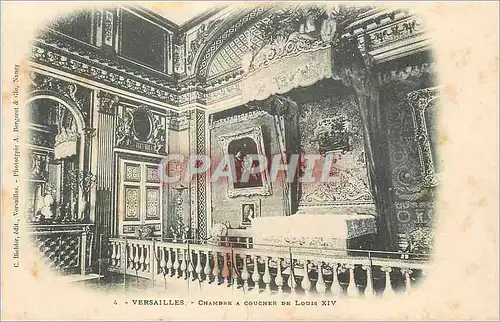 Cartes postales Versailles Chambre a coucher de Louis XIV