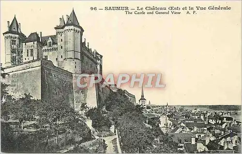 Ansichtskarte AK Saumur Le Chateau (Est) et la Vue Generale