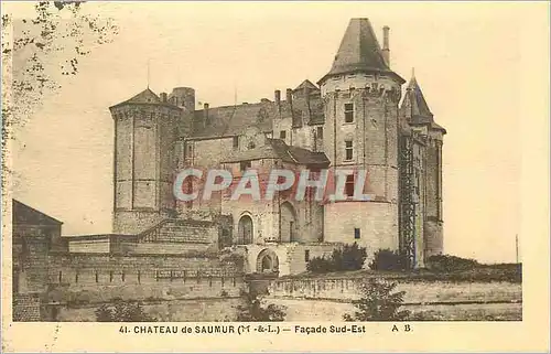 Cartes postales Saumur (M et L) Chateau Facade Sud Est