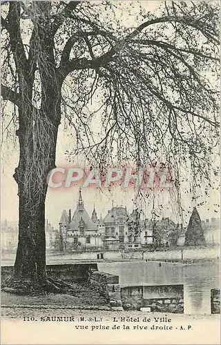 Ansichtskarte AK Saumur (M et L) L'Hotel de Ville vue prise de la rive droite