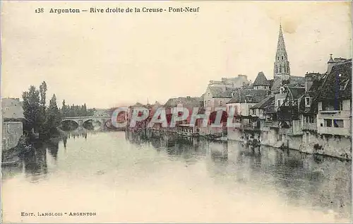 Cartes postales Argenton Rive droite de la Creuse Pont Neuf