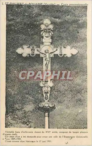 Cartes postales Veritable bijou d'orfevrerie datant du XVIe siecle compose de larges plaques d'argent cisele Chr