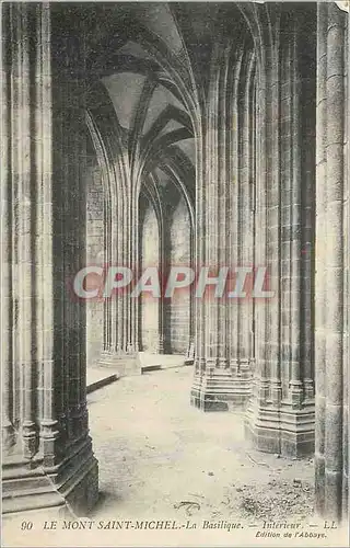 Cartes postales Le Mont Saint Michel La Basilique Interieur