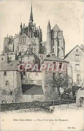 Cartes postales Mont Saint Michel Vue a l'est prise des Remparts