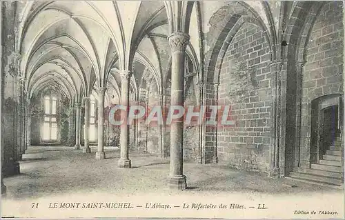 Ansichtskarte AK Le Mont Saint Michel L'Abbaye Le Refectoire des Hotes