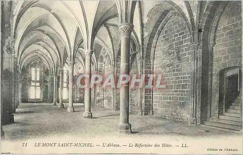 Cartes postales Le Mont Saint Michel L'Abbaye Le Refectoire des Hotes