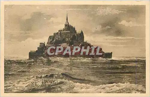 Cartes postales Mont Saint Michel Le Mont par temps d'equinoxe La douce France