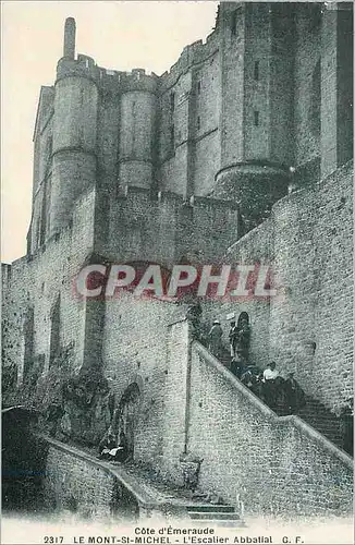 Ansichtskarte AK Le Mont St Michel L'Escalier Abbatial Cote d'Emeraude