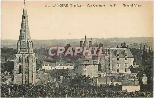 Cartes postales Langeais (I et L) Vue Generale