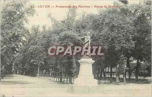 Cartes postales Autun Promenade des Marbres Statue de Diviliac