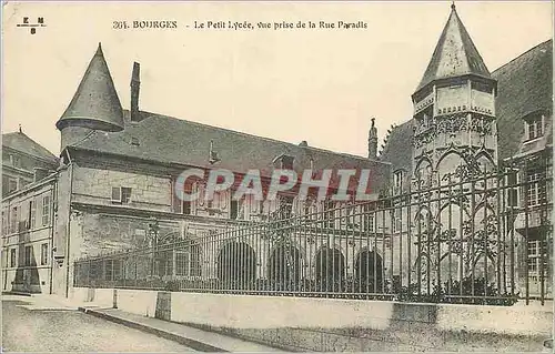 Cartes postales Bourges Le Petit Lycee vue prise de la Rue Paradis