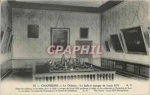 Ansichtskarte AK Chambord Le Chateau La Salle a manger de Louis XIV Outre les tableaux et les objets d'art la Sal