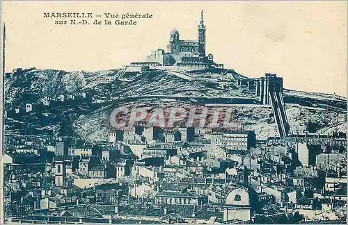 Cartes postales Marseille Vue generale sur N D de la Garde