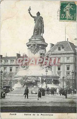 Cartes postales Paris Statue de la Republique