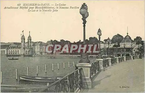 Cartes postales Enghien les Bains Le Casino Actuellement Hopital pour Blesses Militaires Le Noveau Pavillon Le L