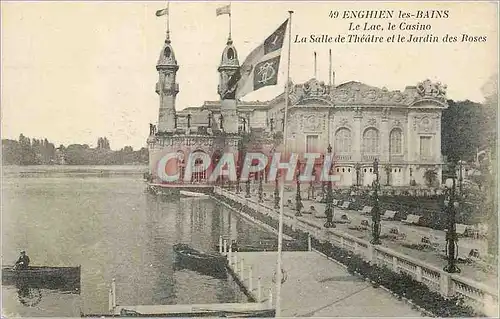 Ansichtskarte AK Enghien les Bains Le Casino La Salle de Theatre et le Jardin des Roses