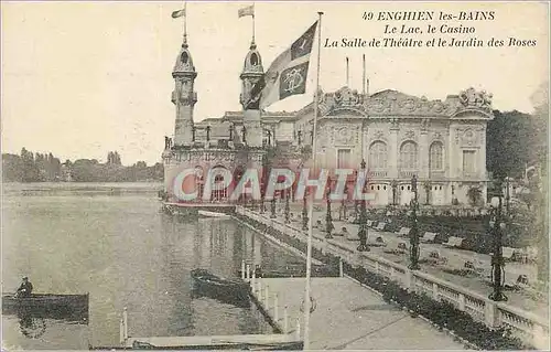 Cartes postales Enghien les Bains Le Casino La Salle de Theatre et le Jardin des Roses