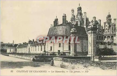 Ansichtskarte AK Chateau de Chambord Les Mansardes The garrets