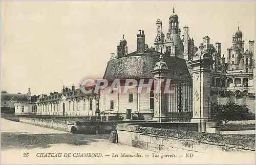 Cartes postales Chateau de Chambord Les Mansardes The garrets
