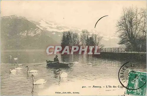 Ansichtskarte AK Annecy L'Ile des Cygnes