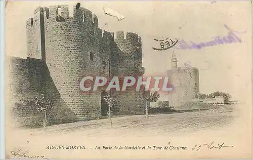 Ansichtskarte AK Aigues Mortes La Porte de la Gardette et la Tour de Constance