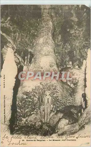 Cartes postales Grotte de Dargilan Le Minarot (vue d'arriere)