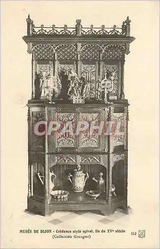 Cartes postales Musee de Dijon Credence style ogival fin du XVe sielce (Collection Grangier)