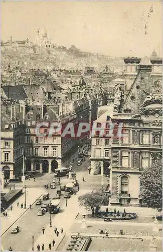 Cartes postales Paris Place des Pyramides butte Montmartre et Sacre Coeur