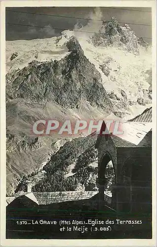 Moderne Karte La Grave (Htes Alpes) Eglises des Terrasses et la Meije