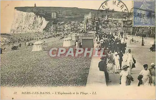 Cartes postales Mers Les Bains L'Esplanade et la Plage