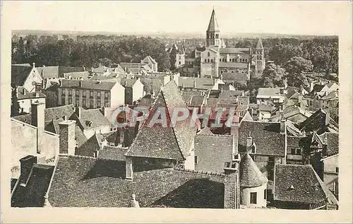 Ansichtskarte AK Paray le Monial Vue Generale vers la Basilique du Sacre Coeur