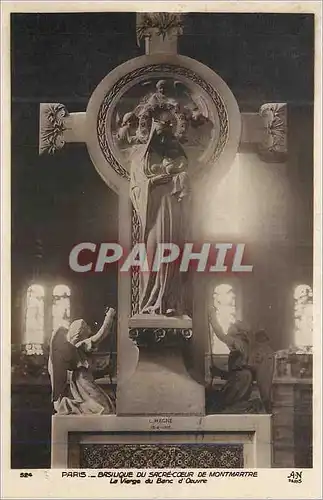 Cartes postales Paris Basilique du Sacre Coeur de Montmartre La Vierge du Banc d'Oeuvre