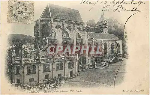 Cartes postales Elbeuf Eglise Saint Etienne XVe Siecle (carte 1900)