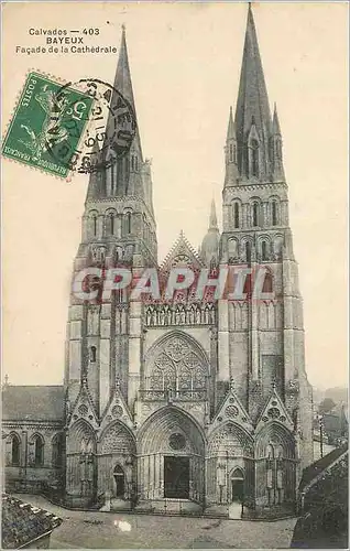 Ansichtskarte AK Calvados Bayeux Facade de la Cathedrale
