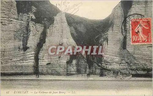 Ansichtskarte AK Etretat La Valleuse de Jean Bourg