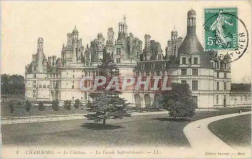 Cartes postales Chambord Le Chateau La Facade Seplentrionale