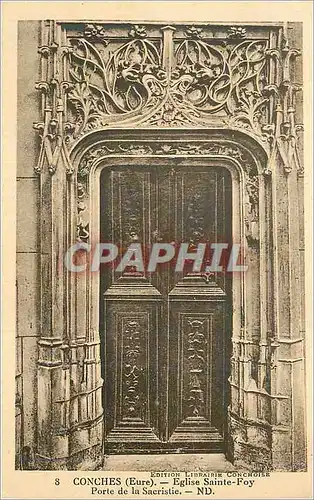 Cartes postales Conches (Eure) Eglise Sainte Foy Porte de la Sacristie
