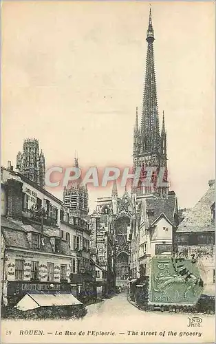 Cartes postales Rouen La Rue de l'Epicerie The Street of the grocery