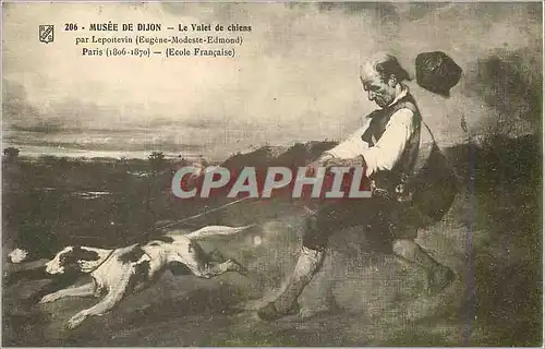 Ansichtskarte AK Musee de Dijon Le Valet de chiens par Lepoitevin (Eugene Modeste Edmond) Paris (18�6 1870)(Ecole